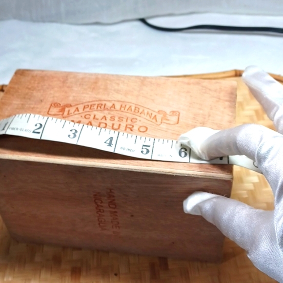 Cigar Wood  Box LA .Perla Habana  Jewelry Vintage - Picture 11 of 11
